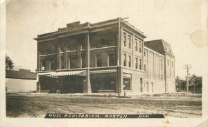 Postcard RPPC Kansas Norton Auditorium occupation 23-8588