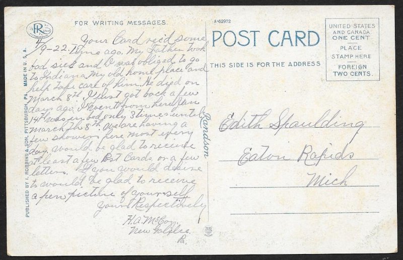 Beaver Falls New Brighton P&LE Depot Used c1922