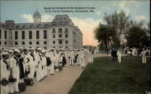 Annapolis Maryland MD U.S. Naval Academy Sailors Vintage Postcard