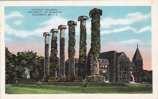 Missouri Columbia Historic Columns University Of Missouri