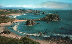 Vintage Postcard Harris Beach State Park Oregon US Coast Highway 101 Ocean