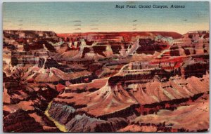 1956 Hopi Point Grand Canyon Arizona AZ Red Rocks Attraction Posted Postcard