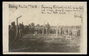 Austrian 1918 Czech Legion Executions by Hanging in Oderz Italy Real Photo 90123