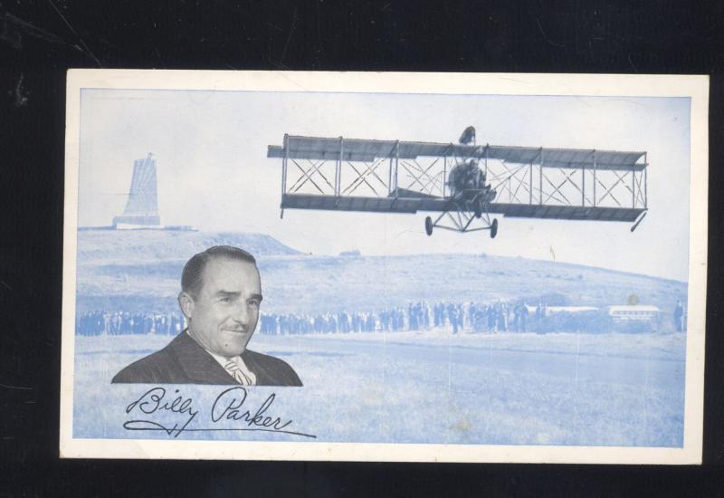 BILLY PARKER PHILLIPS 66 PETROLEUM CO. AVIATION BIPLANE OLD ADVERTISING POSTCARD