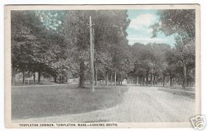 The Common Templeton Massachusetts 1919 postcard