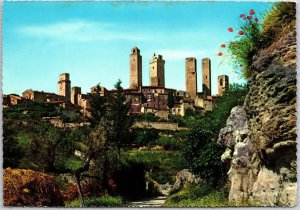 San Gimignano (Siena) Italy Panorama View of Towers from Rockies Postcard