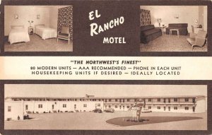 Williston North Dakota El Rancho Motel Vintage Postcard AA41075