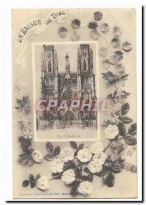 Toul Old Postcard A Kiss The Cathedral