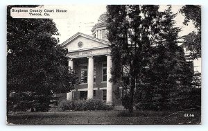 TOCCOA, GA Georgia ~  Stephens County COURT HOUSE 1944 Postcard