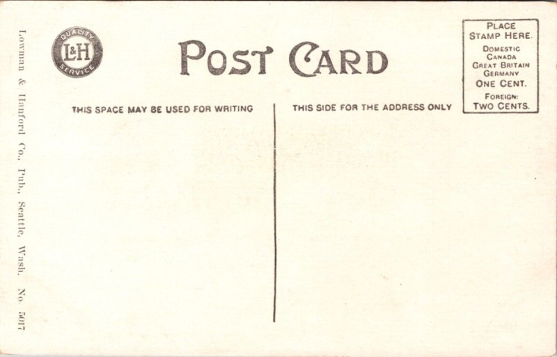 Postcard A Packer on the Trail, Hiking in Alaska