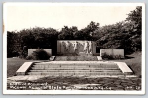 RPPC Harrodsburg  Kentucky  Pioneer Memorial State Park  Postcard
