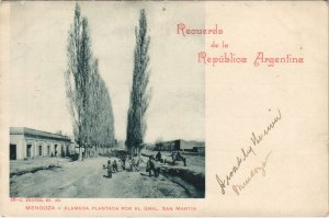 PC ARGENTINA, MENDOZA, ALAMEDA PLANTADA, Vintage Postcard (B41945)