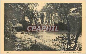 Old Postcard Lyon The Stone Bridge in the Park