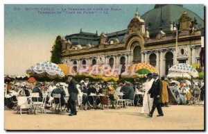 Old Postcard Monte Carlo La Terrasse du cafe de Paris