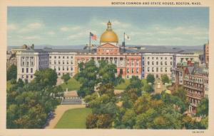 State House at Boston Common - Boston MA, Massachusetts - Linen