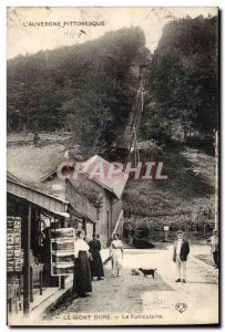 Puy de Dome Le Mont Dore - The Funicular - dog - Old Postcard