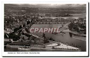 Old Postcard Koblenz Rhein and Mosel year Deutsches Eck