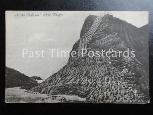 Argyllshire STAFFA Steps leading to THE CLAMSHELL CAVE - Old Postcard Valentine