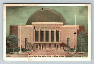 New York City NY-New York Hayden Planetarium Vintage Chrome Postcard