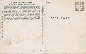 Candy Mountain Motel ~ Big Rock Candy Mountain Utah UT Old Car Vintage Postcard