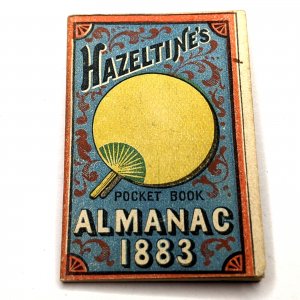 1880s Grantham, NH Hazeltine's Pocket Book Mini Almanac Advertising Kempton C44