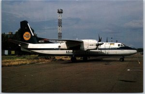 Airplane Antonov AN-24 c/n 49252 AIR UKRAINE/LOT cs at Kiev-Zhulyany Postcard