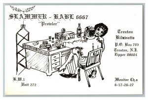 Postcard QSL Radio Card From Trenton N. J. New Jersey KABL 6667