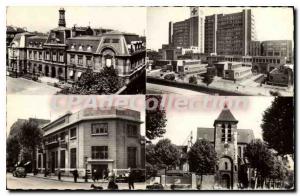 Old Postcard Clichy (Seine) The Mayor L'Hopital Beaujon Post and the Church o...