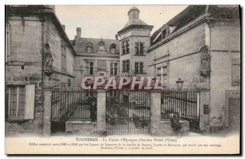 Old Postcard Bank Caisse d & # 39Epargne Thunder Old Hotel d & # 39Uzes