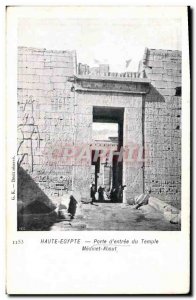 Old Postcard Egypt Egypt Gate entrance of the temple Medinet About