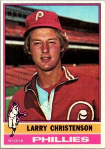 1976 Topps Baseball Card Larry Christenson Philadelphia Phillies sk13518