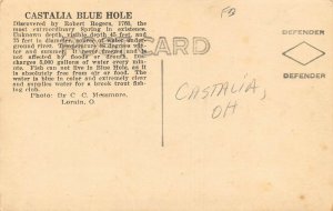 LP25 Castalia  Ohio RPPC Postcard Blue Hole Tourist Attraction