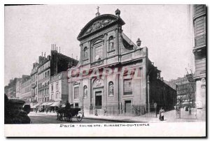 Postcard Old Paris Church St Elizabeth Temple