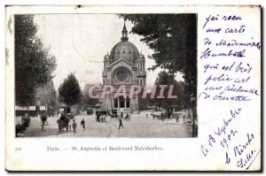 Paris Old Postcard St Augustine and maslesherbes Blvd.