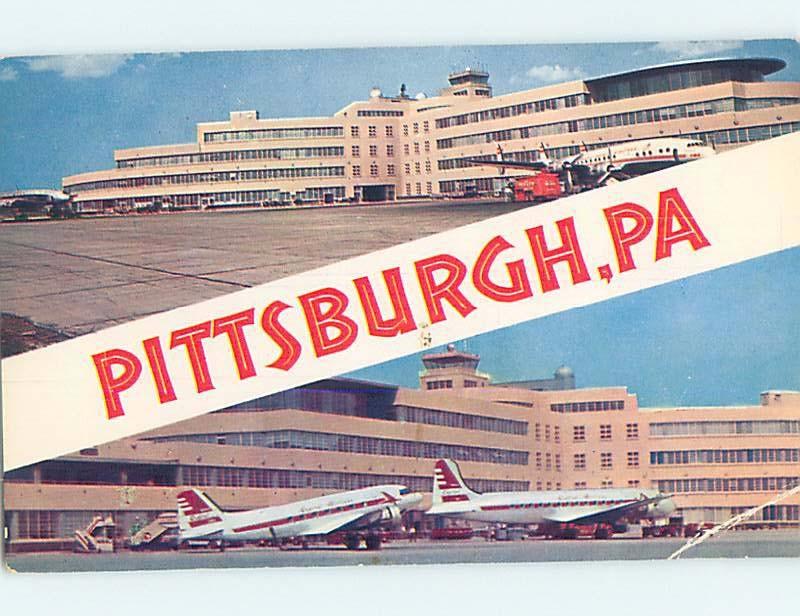 Pre-1980 AIRPLANES AT AIRPORT Pittsburgh Pennsylvania PA ho7567