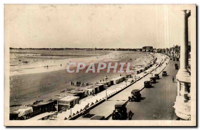 Old Postcard La Baule General view of the beach to the Pouliguen