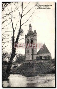 Old Postcard Nogent Le Rotrou Church St Hilaire and edges of L & # 39Huisne