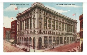 NE - Omaha. Brandeis Stores & Street Scene ca 1913