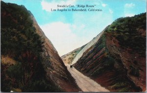 USA Swede's Cut Ridge Route Los Angeles To Bakersfield  California Postcard C035