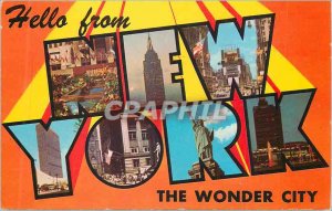 Postcard Modern New York Rockefeller Empire State Building Times Square Build...