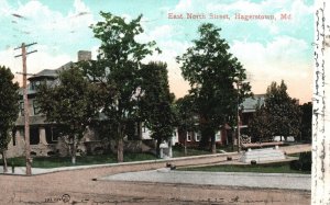 Vintage Postcard 1907 East North Street Hagerstown Maryland MD