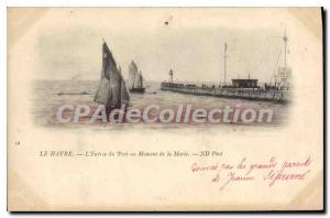 Old Postcard Le Havre the port entrance at the time of Maree