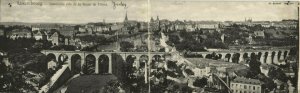 luxemburg, LUXEMBOURG, Double Panorama Postcard (1905)