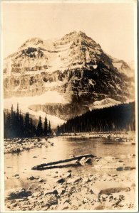 AZO RPPC Real Photo Postcard AB Banff National Park Mount Ball 1930s M64