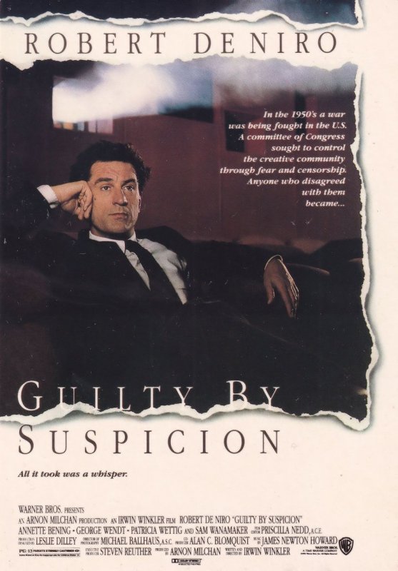 Robert De Niro Guilty By Suspicion French Movie Cinema Poster Postcard