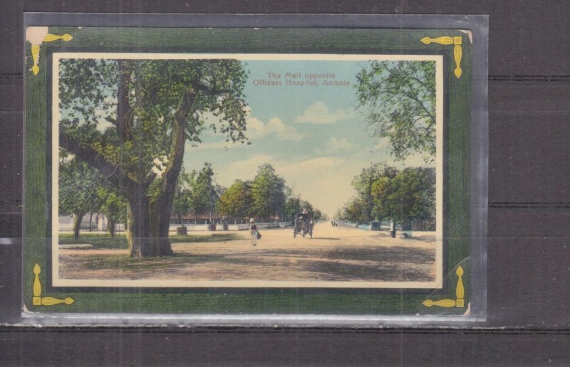 INDIA, AMBALA, THE MALL OPPOSITE OFFICERS HOSPITAL, 1914 ppc., unused.