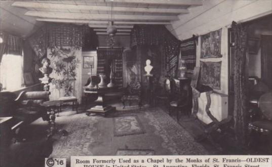 Room Used By Monks Of St Francis As Chapel In Oldest House St Augustine Flori...