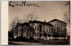 Lima Ohio c1910 RPPC Real Photo Postcard Lima Hospital