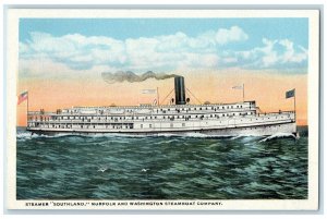 c1930's Steamer Southland Norfolk and Washington Steamboat Company Postcard