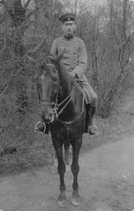 A095 Infantry Officer Ernest Augustus Duke of Brunswick on Horse WWI postcard
